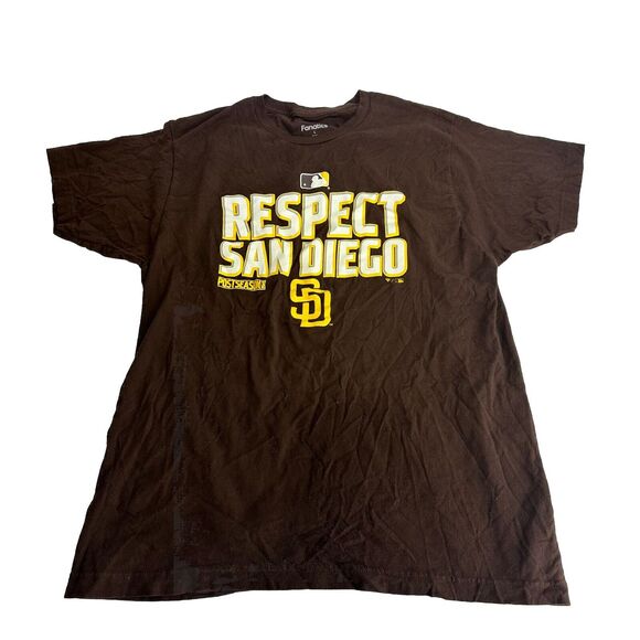 MLB San Diego Padres Respect San Diego Postseason T-Shirt Fanatics Size L - Picture 1 of 4